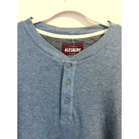 NWOT Alesbury Riverdale Thermal Henley | Blue Heather | sz. Men's XXL | Gorpcore - Picture 4 of 7